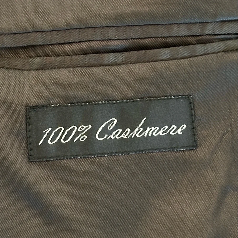 Pronto Uomo Dark Charcoal Two-Button Sport Coat 100% Cashmere 44R